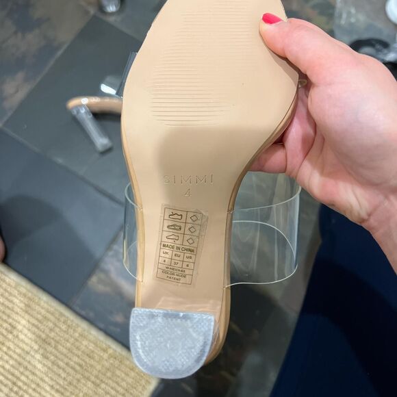 Simmi London Clear nude block PVC heels - Picture 6 of 6